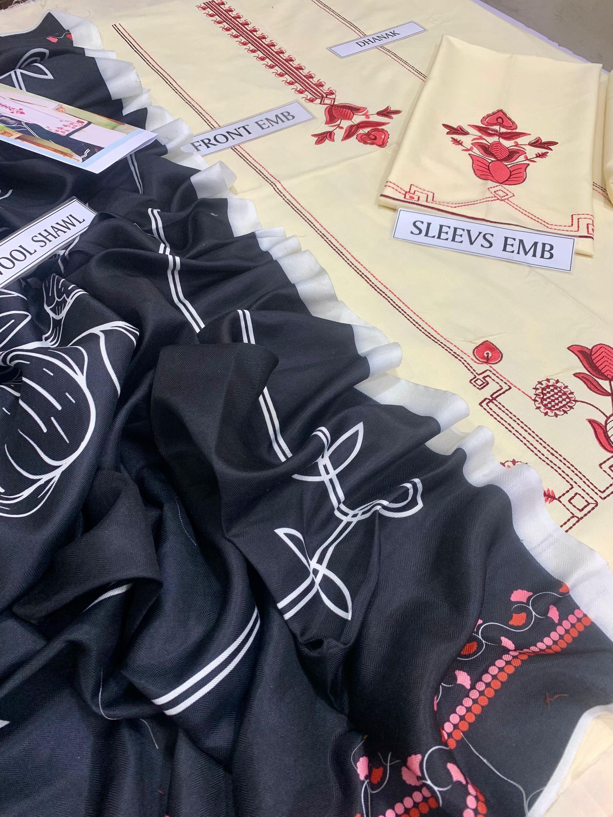 ZARA SHAH JAHAN | PREMIUM AIR-JET DHANAK | THREE PIECE EMB SUIT