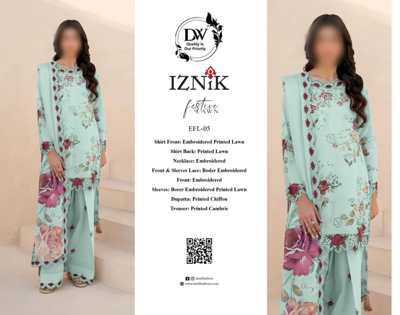 Brand Name : Iznik☆  ☆Design Code : EFL-05☆  AQUA MARINE💧