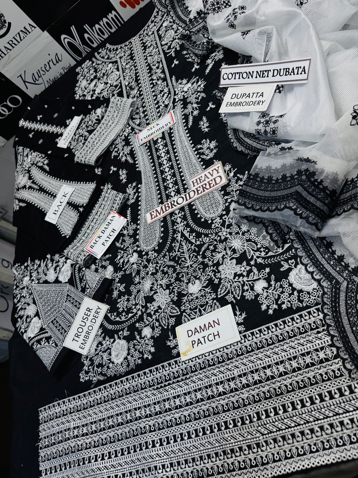 ZARA SHAH JAHAN 3PC EMB SUIT/ 3PCS EMB ZARA SHAH JAHAN SUIT