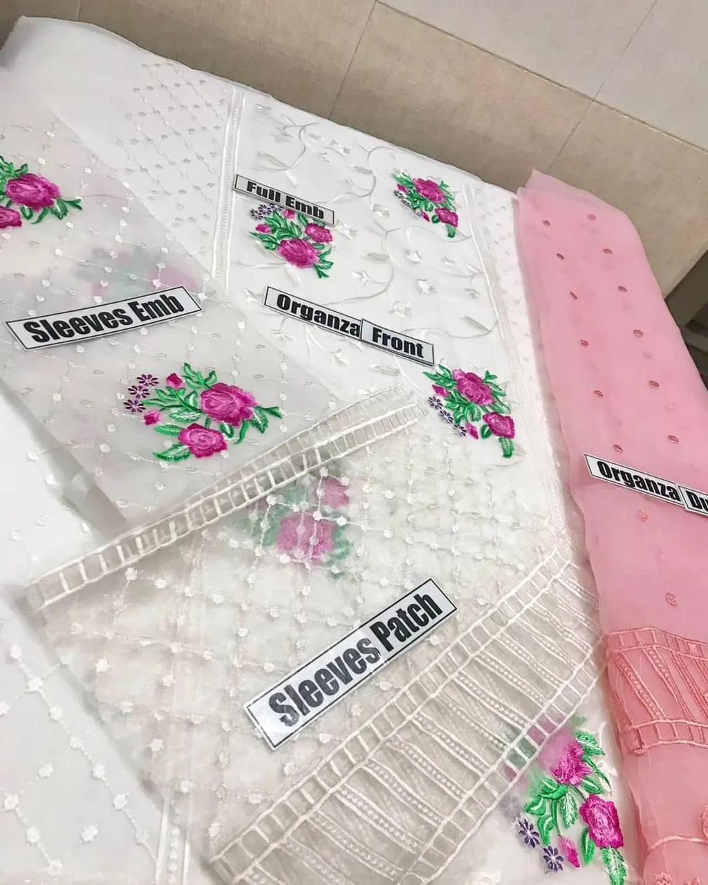 CHARIZMA, PREMIUM ORGANZA, 3PC HEAVY EMB SUITS