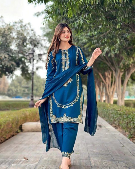 ASIM JOFA | PREMIUM AIR JET LAWN | 3PC EMB SUIT