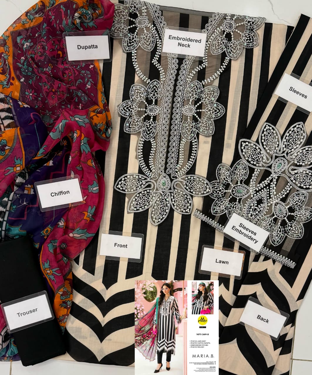 Brand Name : MARIA.B, Design Code : MPT-2609AB