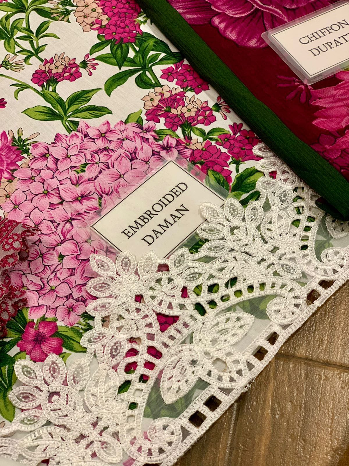 Maria B MPRINT LAWN COLLECTION/ 3PC LAWN WITH HEAVY EMB/ 3PC WITH SPENGLE WORK