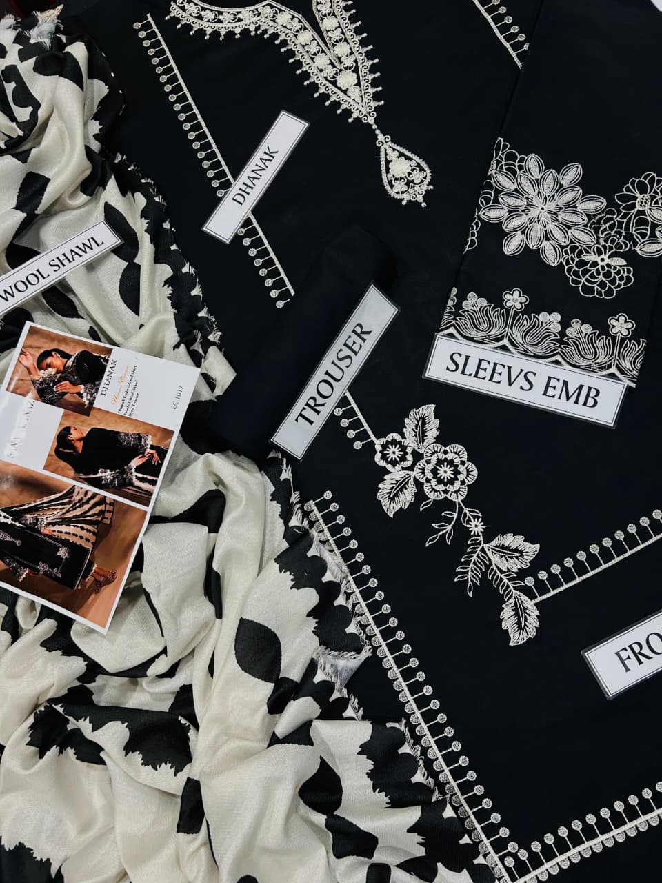 SANA SAFINAZ | 3PCS DHANAK EMB | PREMIUM QUALITY 3PC