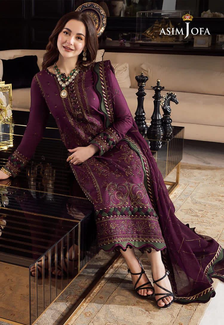 HUSSAIN REHAR 3 PC EMBROIDERED LUXURY DHANAK