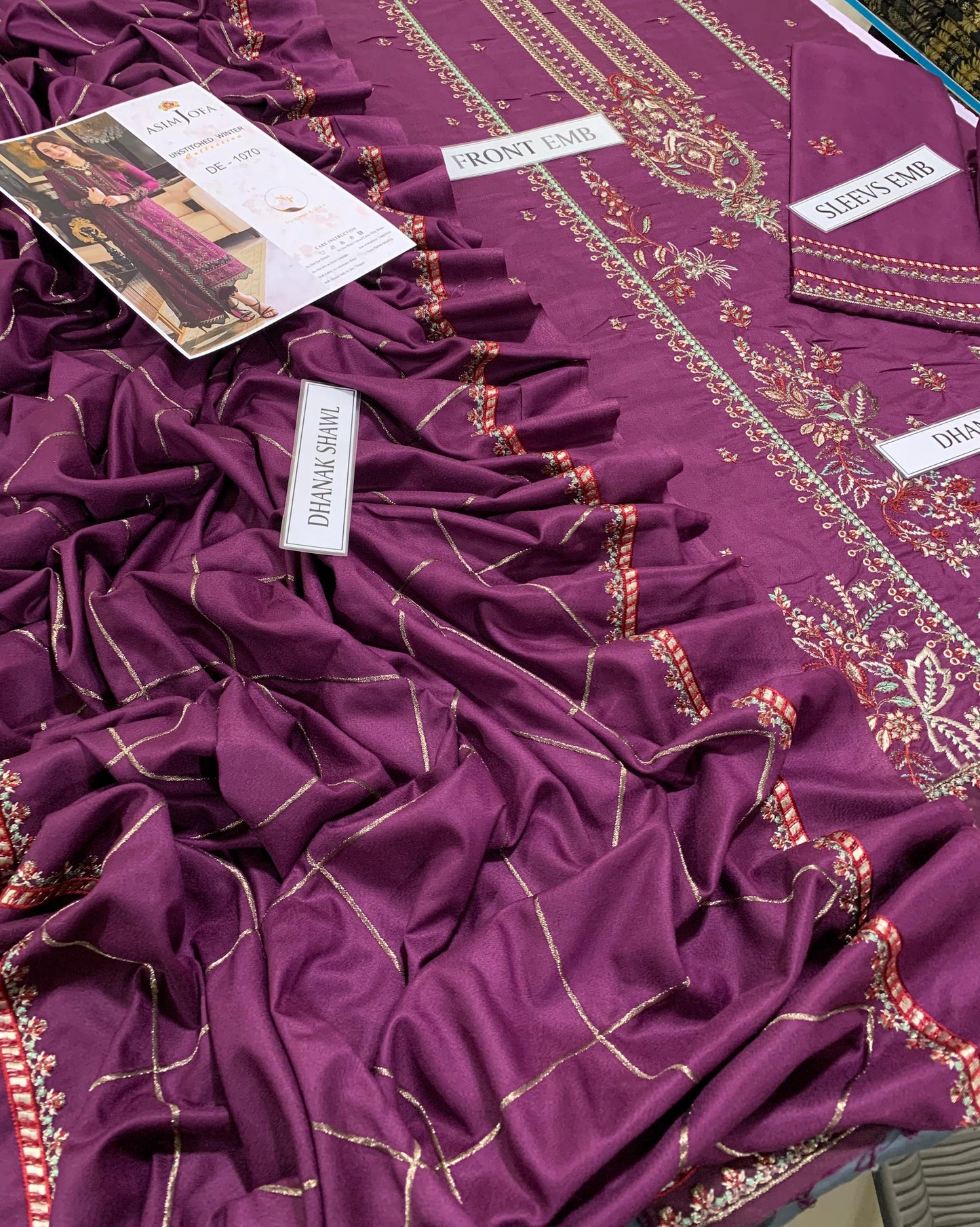 HUSSAIN REHAR 3 PC EMBROIDERED LUXURY DHANAK