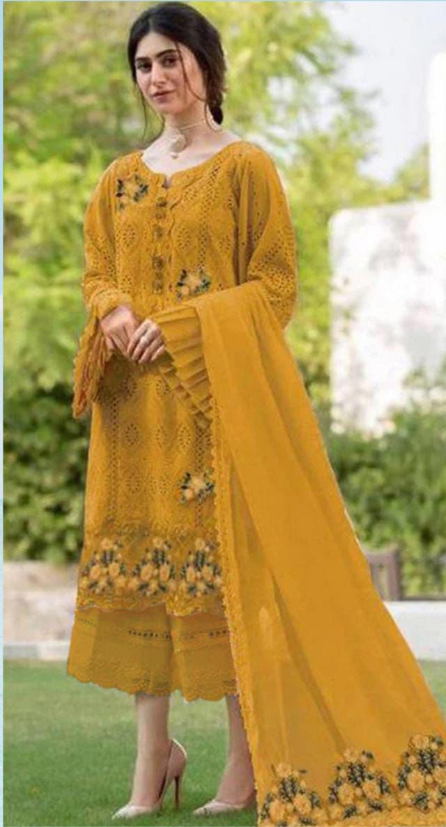 ZARQASH 3 PC EMBROIDERED LUXURY DHANAK