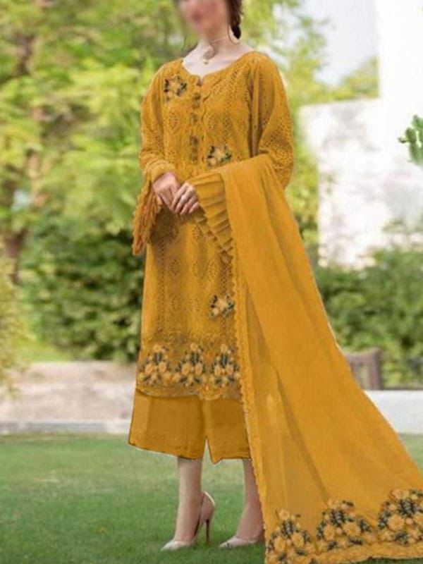 ZARQASH 3 PC EMBROIDERED LUXURY DHANAK