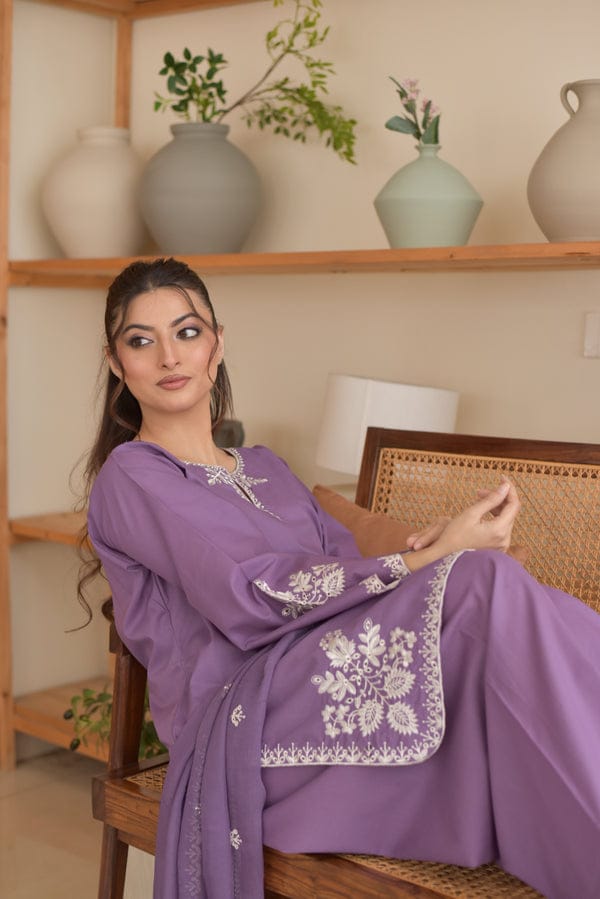 RUMI SET 3PC EMBROIDERED LUXURY LAWN
