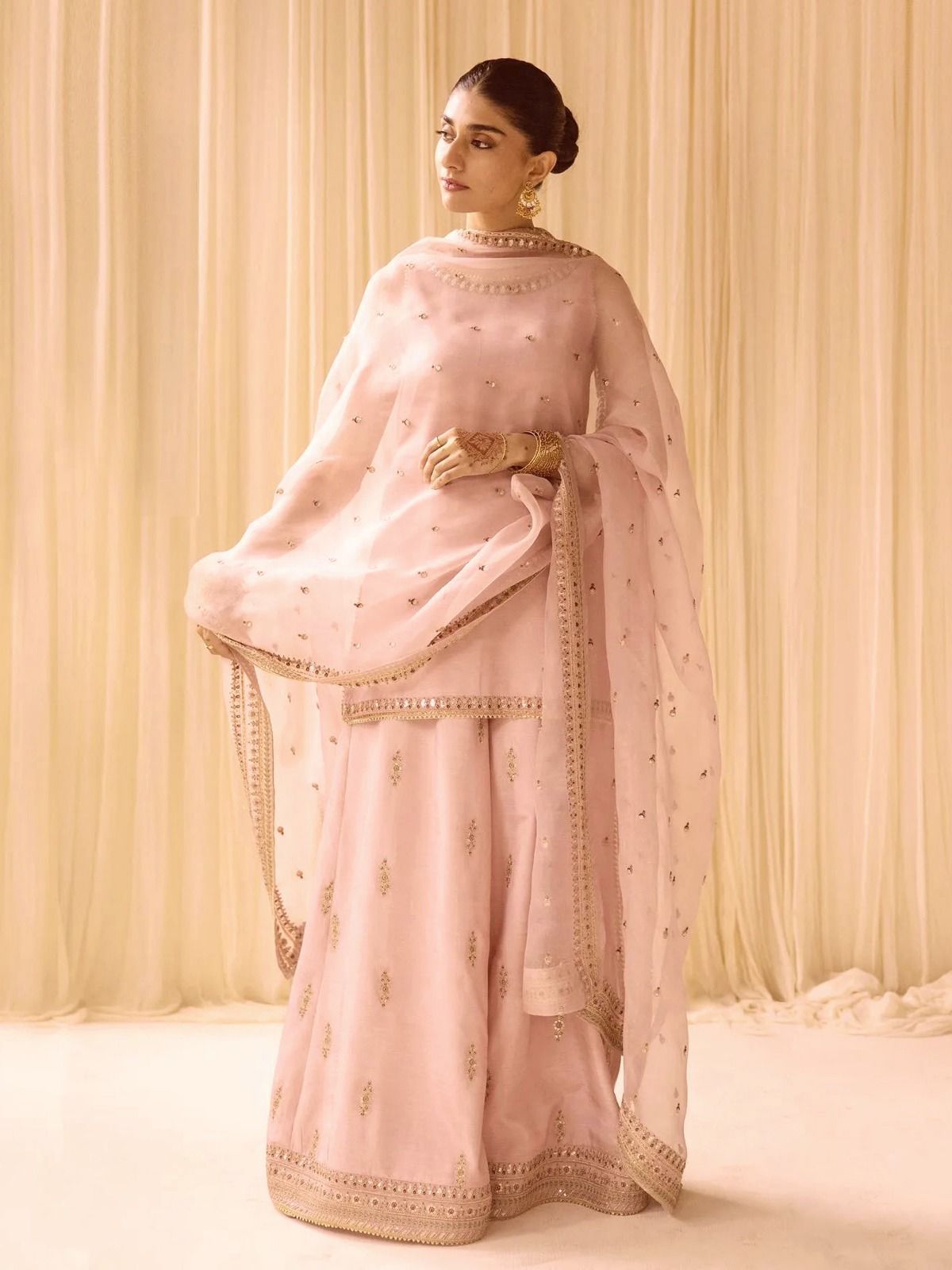 BABY PINK LAWN | 3PC EMB LAWN WITH SLEEVES