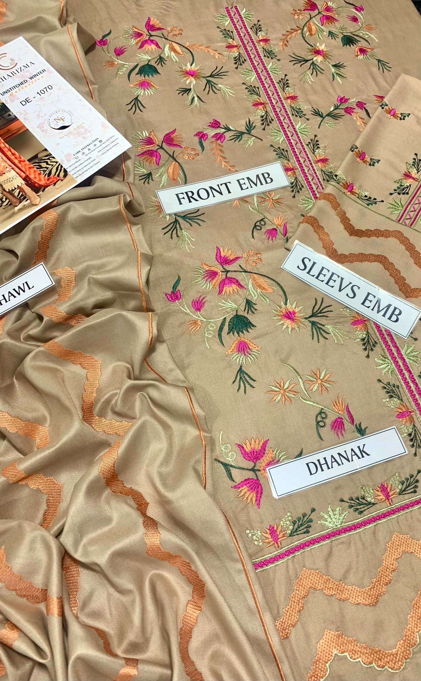 CHARIZMA | DHANAK 3- PIECE EMB SUIT | PREMIUM WINTER COLLECTION