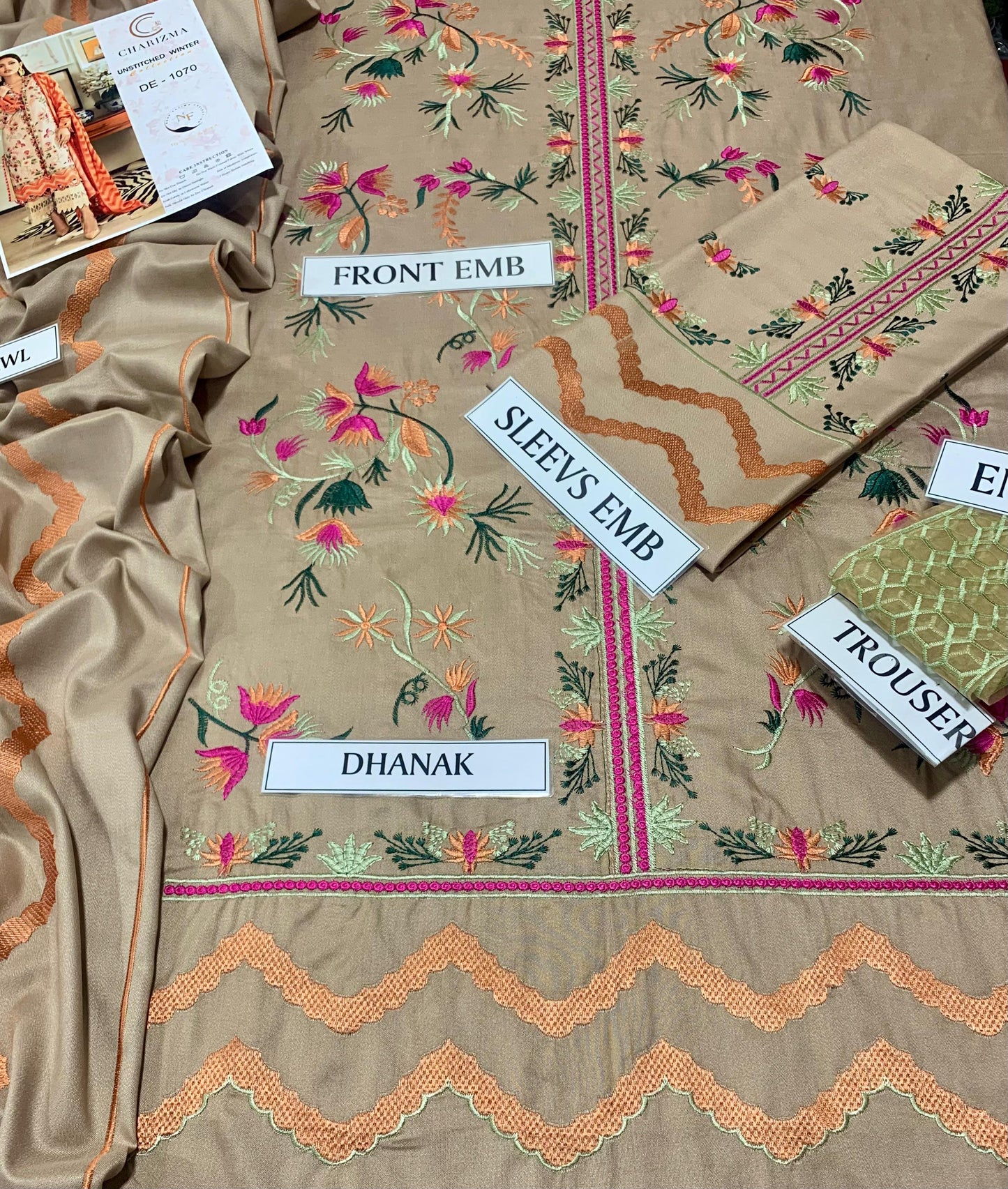 CHARIZMA | DHANAK 3- PIECE EMB SUIT | PREMIUM WINTER COLLECTION