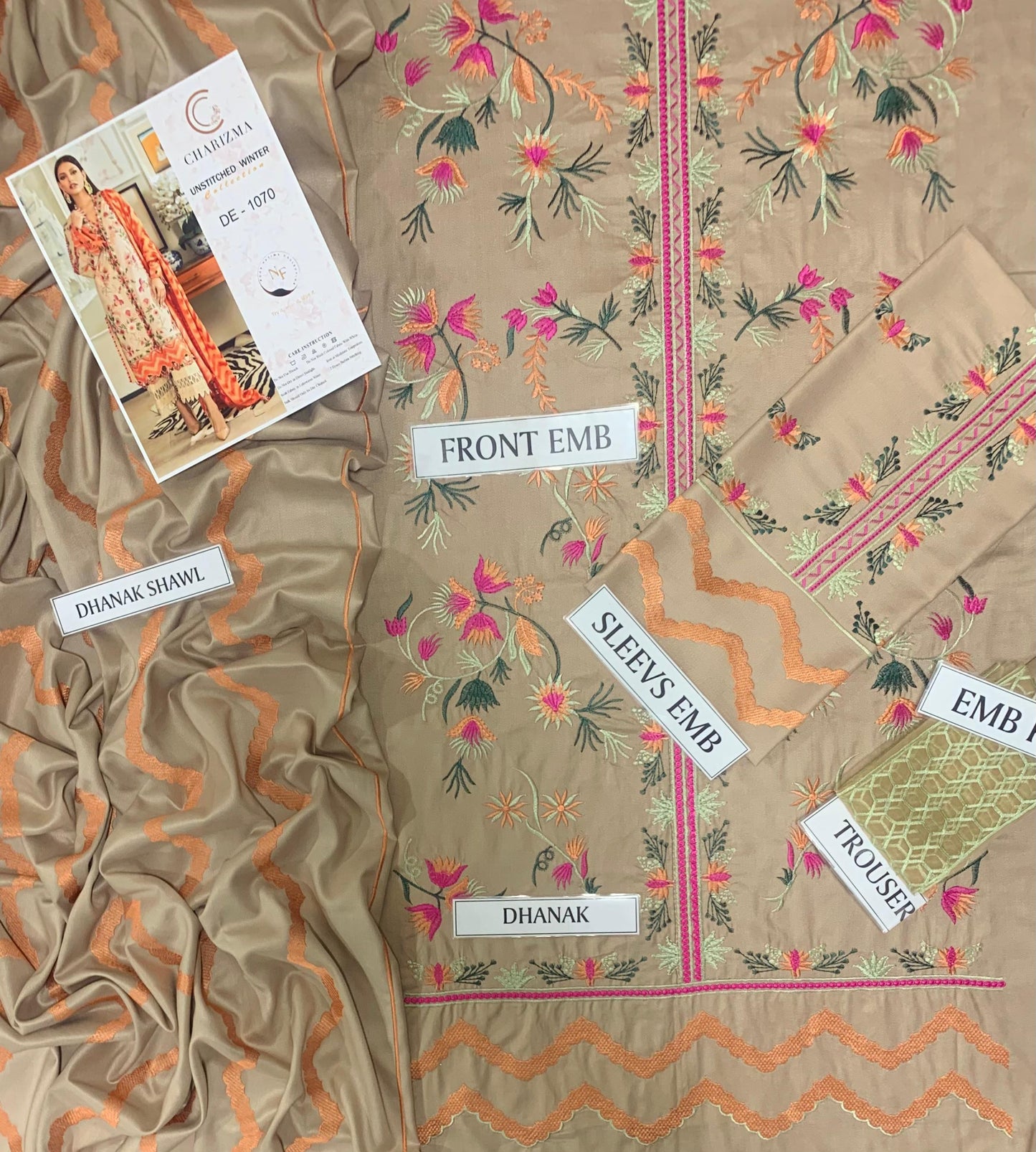 CHARIZMA | DHANAK 3- PIECE EMB SUIT | PREMIUM WINTER COLLECTION