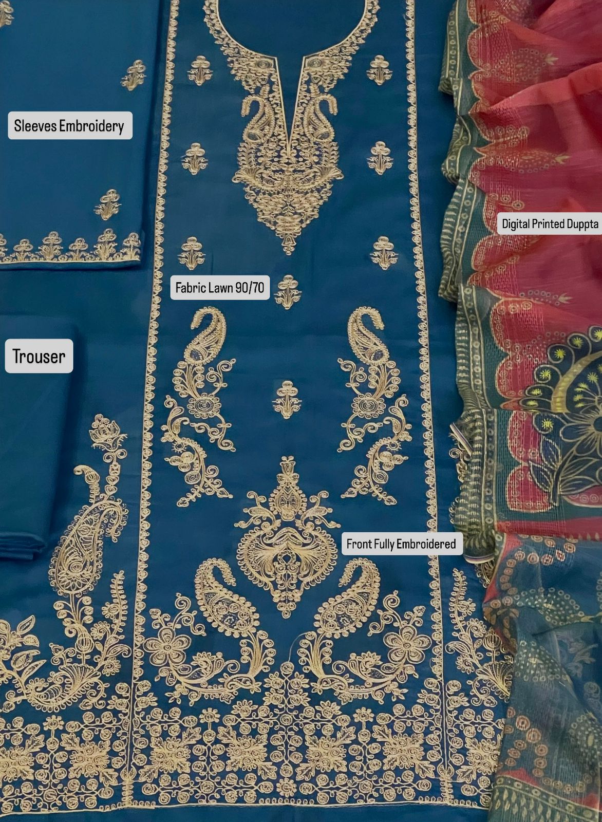 ZARA SHAHJAHAN- 3PC EMBROIDERED LAWN COLLECTION